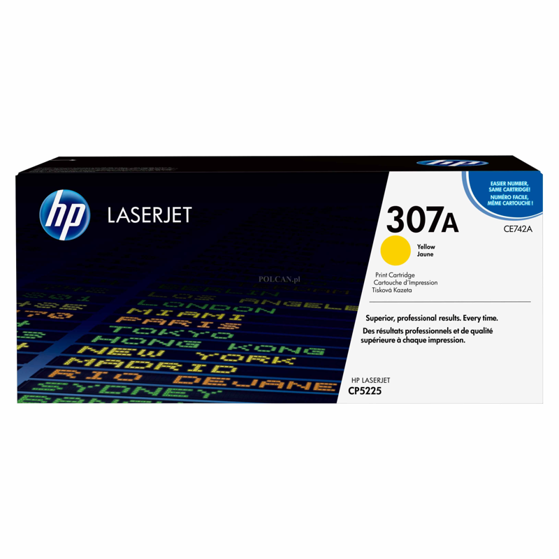 Toner HP 307A do Color LaserJet Professional CP5225 | 7 300 str. | yellow CE742A
