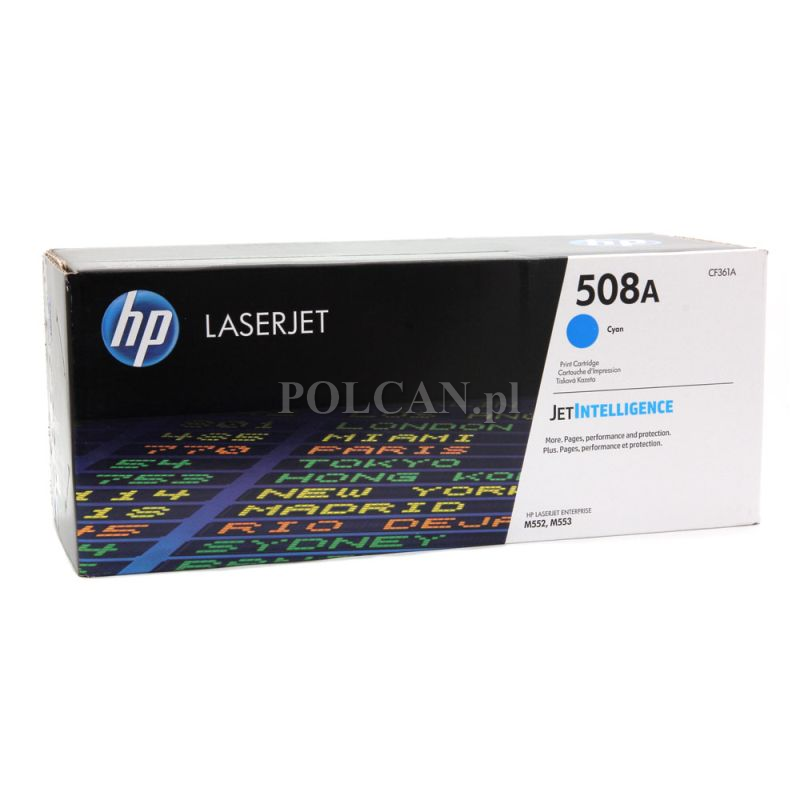 Toner HP 508A do Color LaserJet  M552/553 | 5 000 str. | cyan CF361A