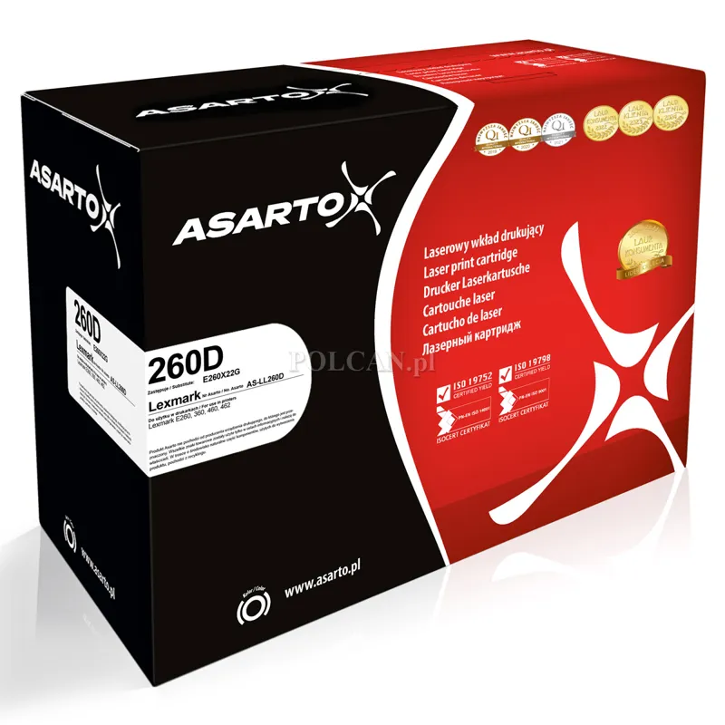Bęben Asarto do Lexmark 260D | E260X22G | 30000 str. | black AS-LL260D