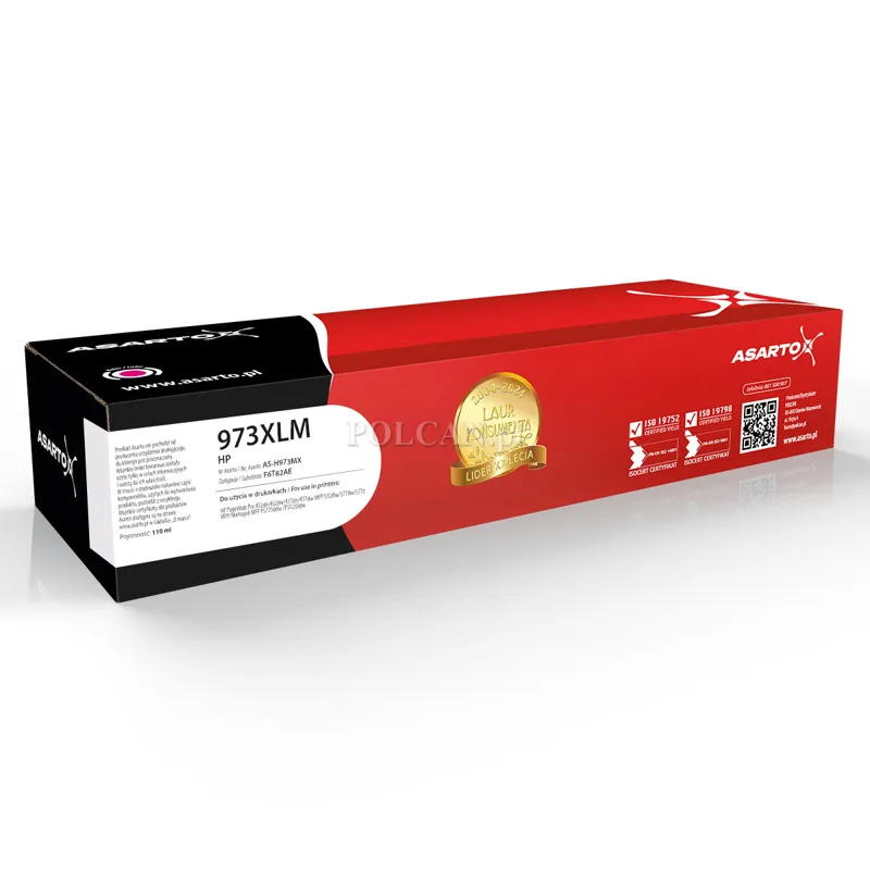Tusz Asarto do HP 973XLM | F6T82AE | 7000 str. | magenta | REF. AS-H973MX