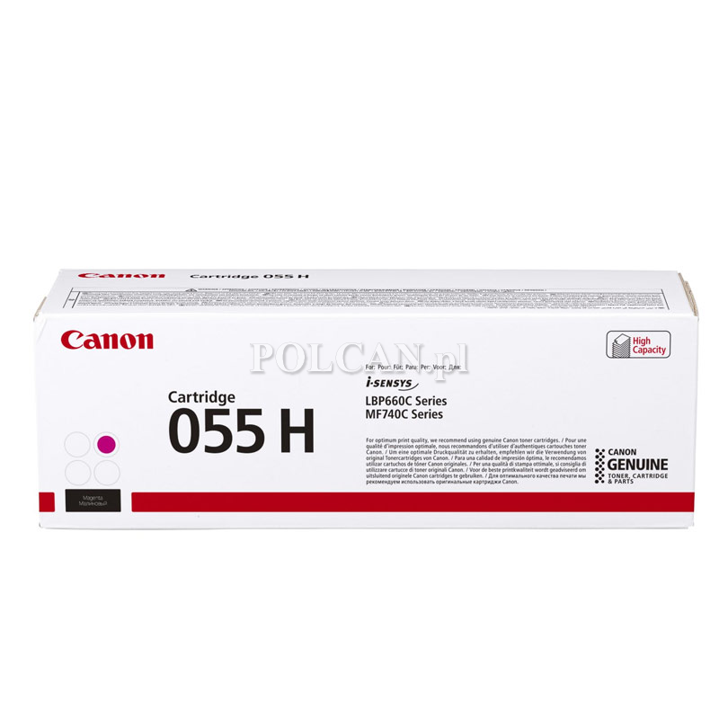 Toner Canon CRG055HM do  i-SENSYS  MF742Cdw/MF744Cdw | 5900 str. | Magenta 3018C002