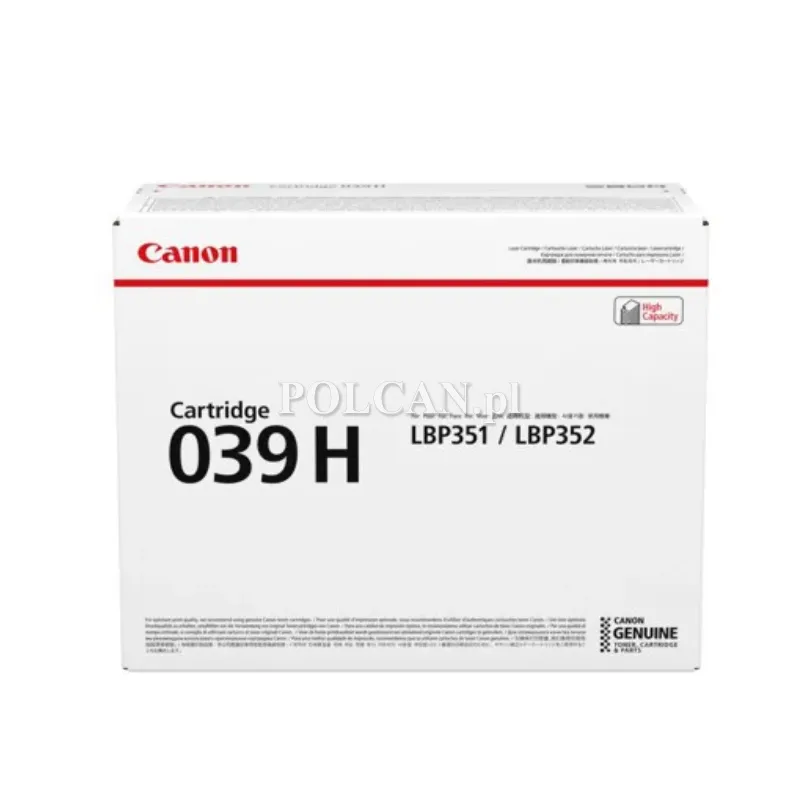 Toner Canon CRG-039H I-CLASS LBP351/LBP352 25k | Black KORPO 0288C004