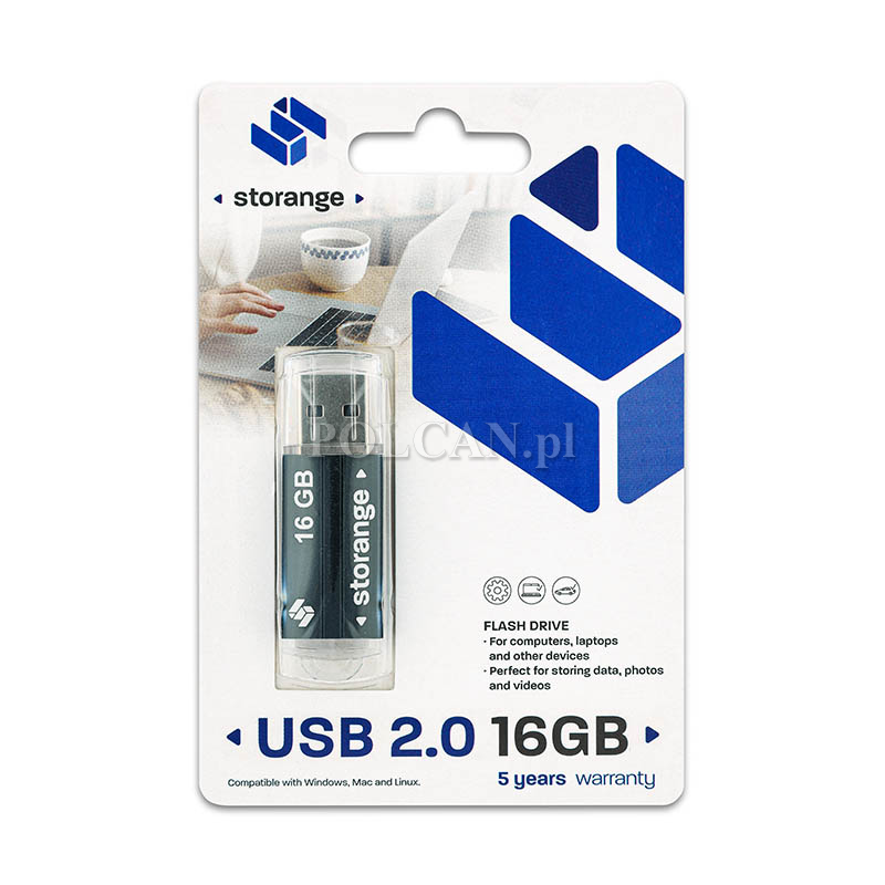Storange pamięć 16 GB | Basic | USB 2.0 | black  STORANPEN16GBBK2.0