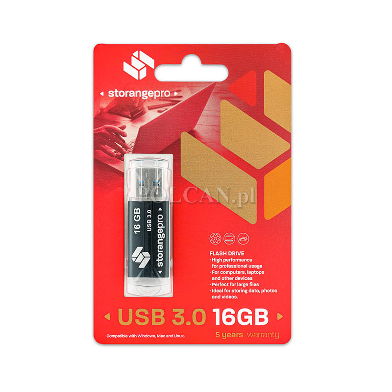 Storange pamięć 16 GB | Basic PRO | USB 3.0 | black  STORANPENP16GBBK3.0