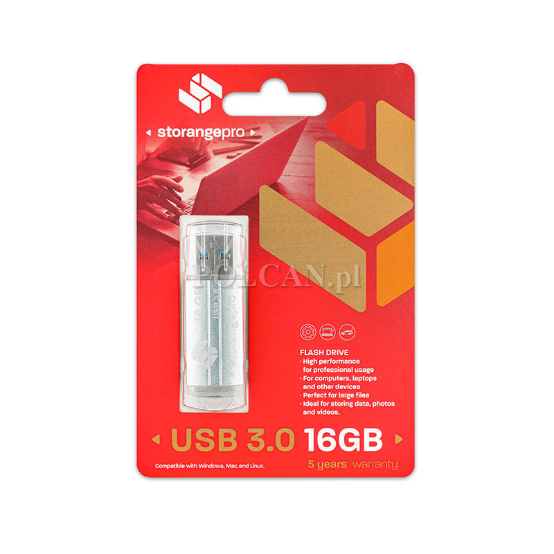Storange pamięć 16 GB | Basic PRO | USB 3.0 | silver STORANPENP16GBSLV3.0
