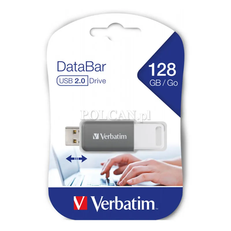 Verbatim pendrive DataBar USB 2.0 | 128GB | szary 49456