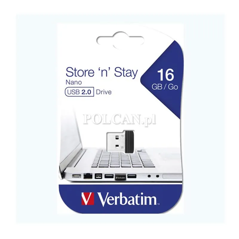 Verbatim pendrive Store 'n' Stay Nano USB A | 16GB | czarny 97464