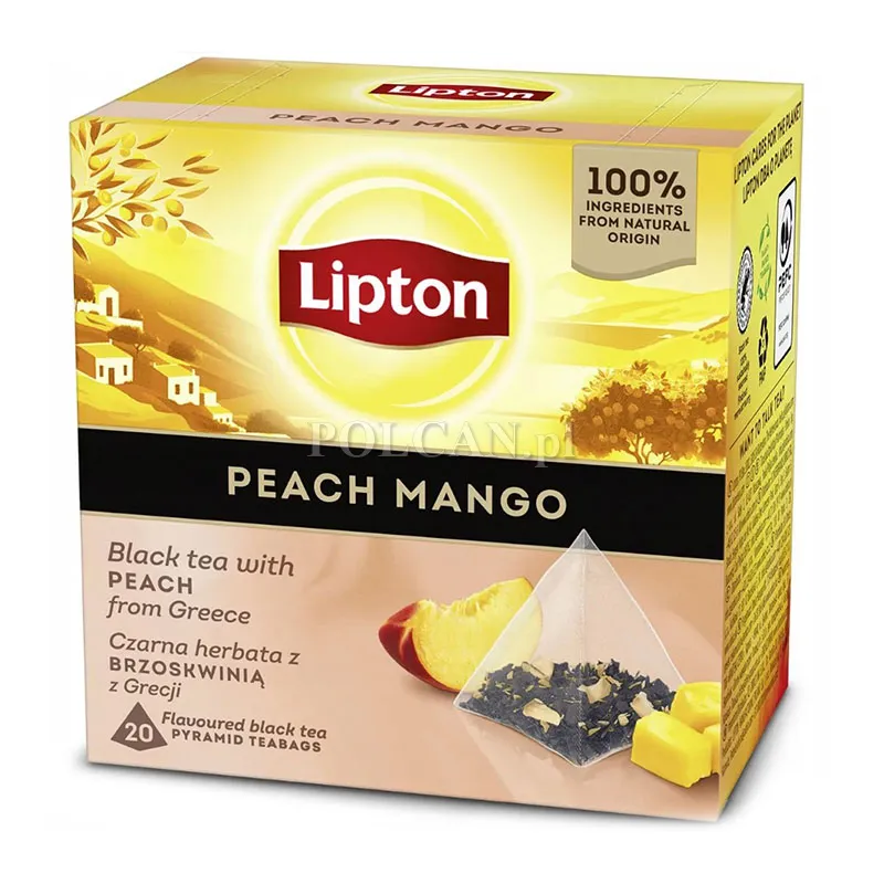 Herbata Lipton Piramidki | Mango i Brzoskwinia | 20 szt  LIPTPMIB20T