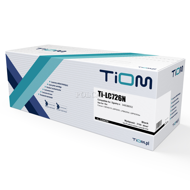 Toner Tiom do Canon 726N | 3483B002 | 2100 str. | black Ti-LC726N