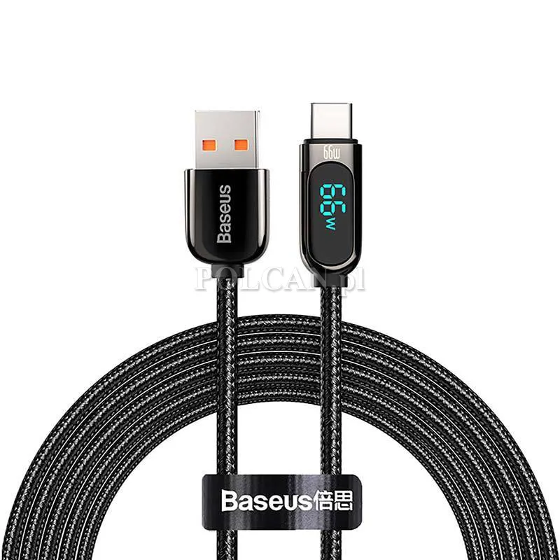 Baseus Kabel USB do USB-C Display 66W | 2m | czarny CASX020101