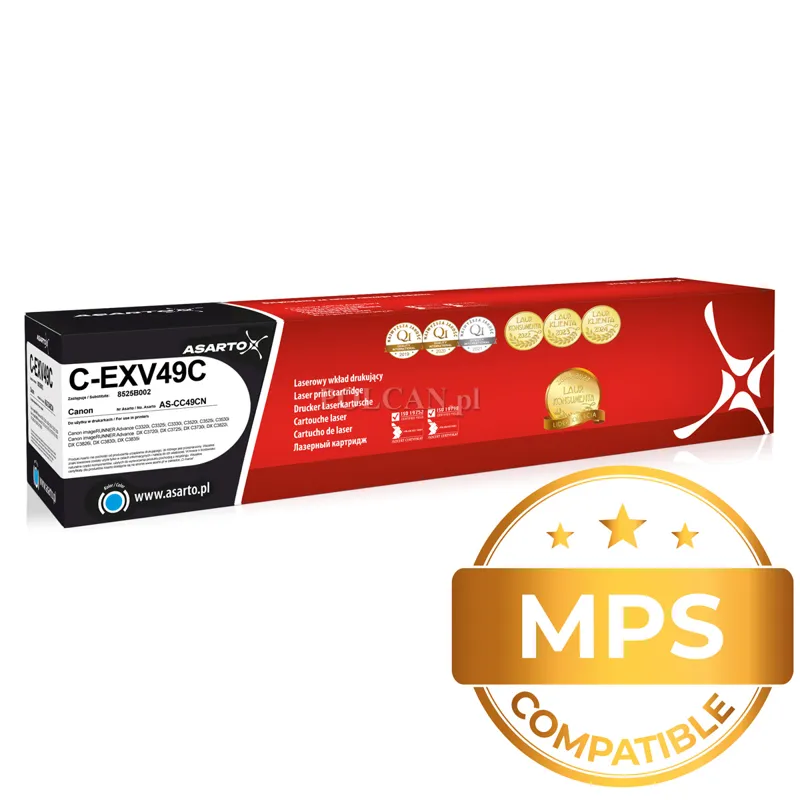 Toner Asarto do Canon C-EXV49C | 8525B002 | 19000 str. | cyan AS-CC49CN