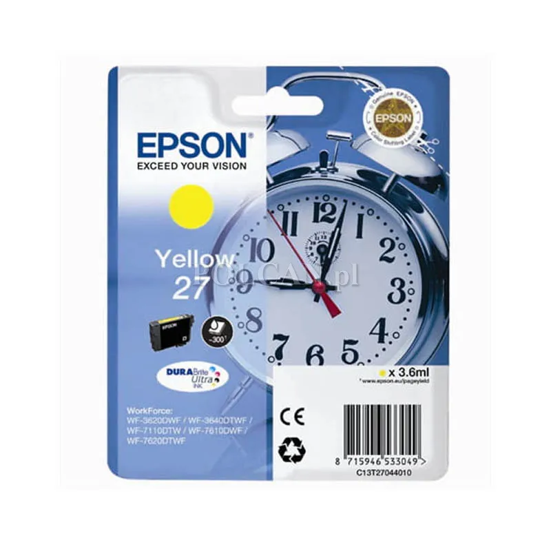 Tusz Epson WF3620 T2703 | 3,6ml | yellow C13T27044012