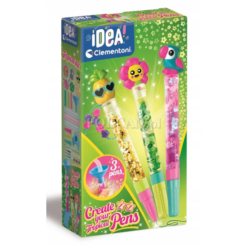 Clementoni Idea mini fabryka długopisów zielone opakowanie CLE_18830