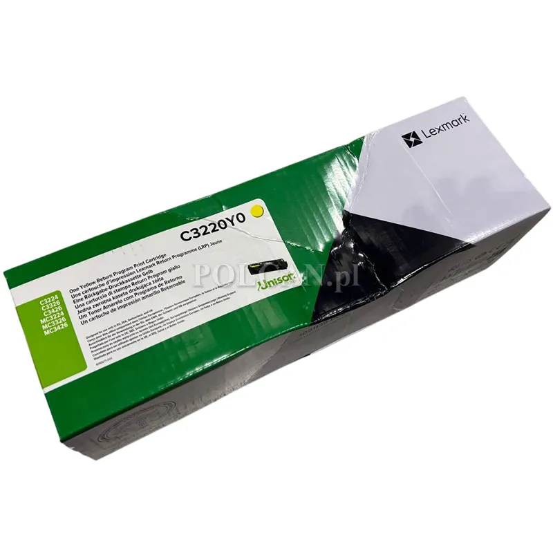 Kaseta z tonerem Lexmark do MC3224 | 1500str. | YELLOW uszkodzone opakowanie C3220Y0-uszk.op.