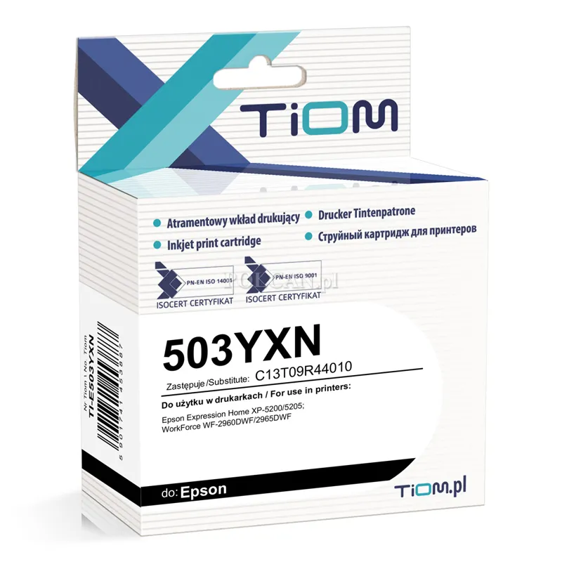 Tusz Tiom do Epson 503YXN | C13T09R44010 | 470 str. | 14ml | yellow TI-E503YXN