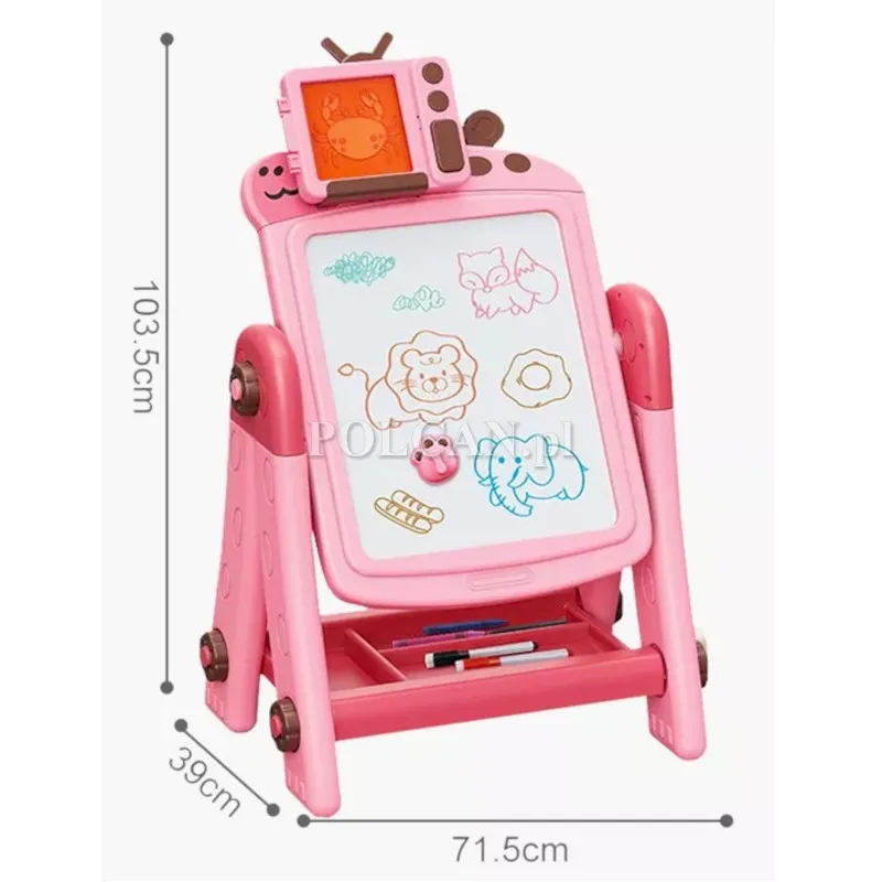 Deska do rysowania z układanką 2w1 różowa żyrafa HN158415P