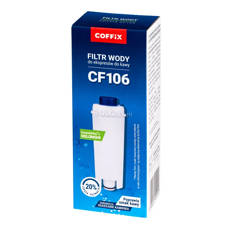 Filtr wody do ekspresu ciśnieniowego Coffix CF106 KOMPATYBILNY Z DELONGHI CF106