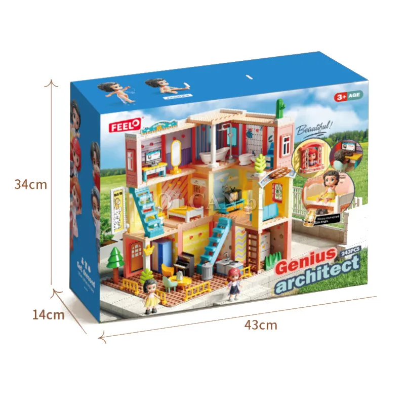 Klocki konstrukcyjne willa 243 elementów FLT1811