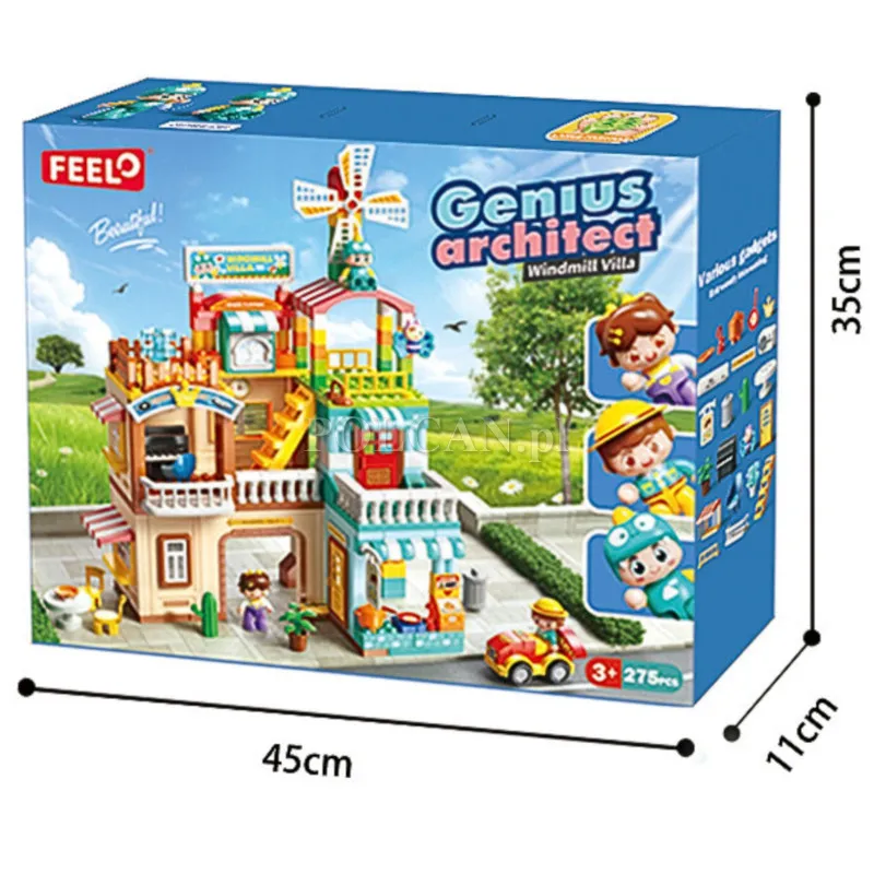 Klocki konstrukcyjne willa Windmill 275 elementów FL42007