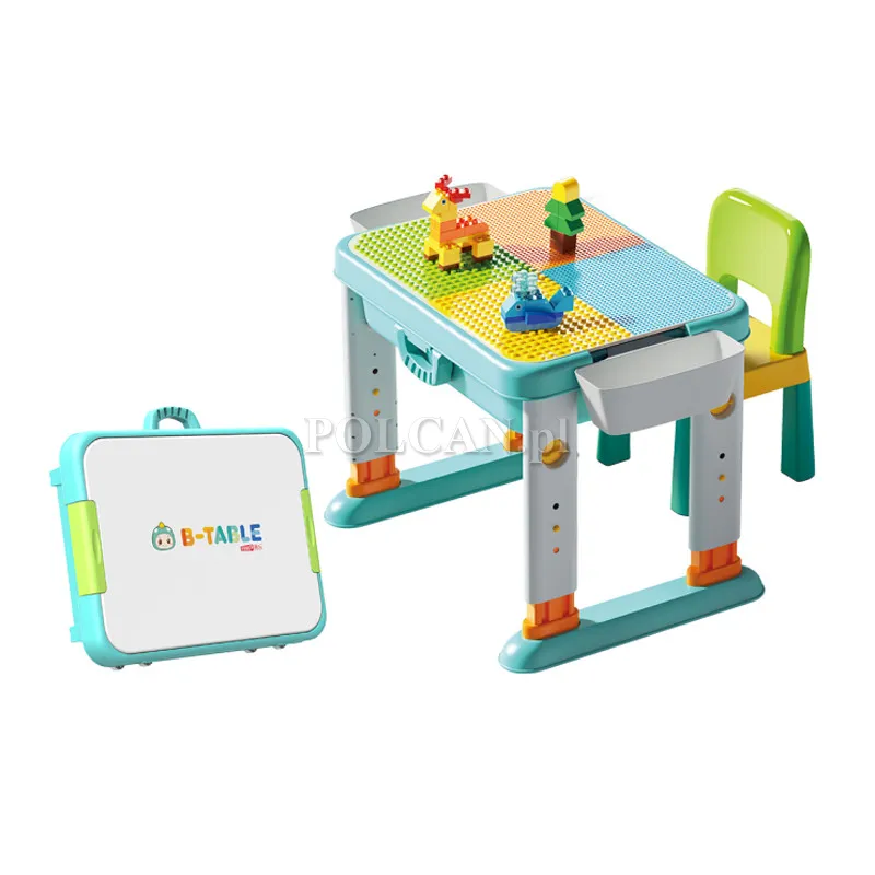 Klocki konstrukcyjne stolik z krzesełkiem zawiera 55 elementów FL1632