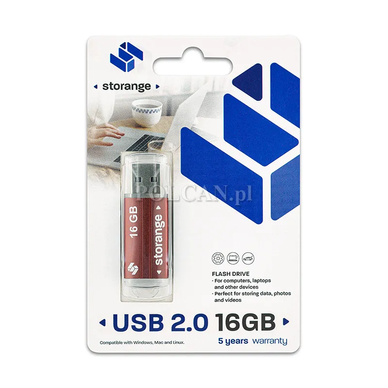 Storange pamięć 16 GB | Basic | USB 2.0 | brown STORANPEN16GBBR2.0