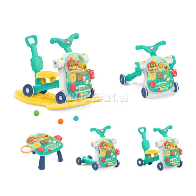 Pchacz chodzik bujaczek 5w1 edukacyjny HE0812