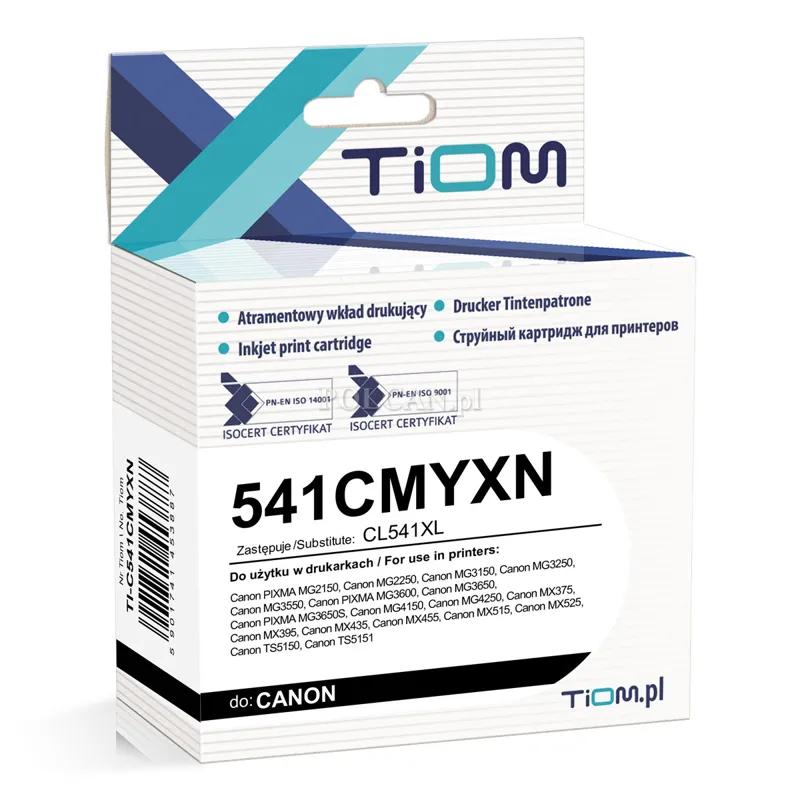 Tusz Tiom do Canon 541CMYXN | 5226B001 | CL541XL | 520 str. | kolor TI-C541CMYXN