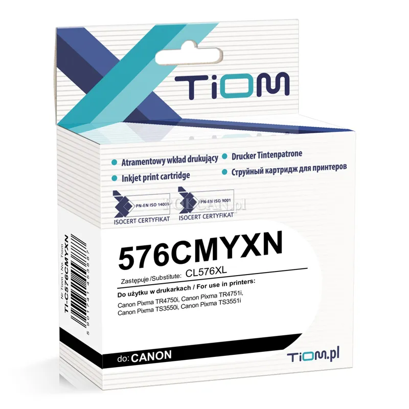 Tusz Tiom do Canon 576CMYXN | 5441C001 | CL576XL | 340 str. | kolor TI-C576CMYXN