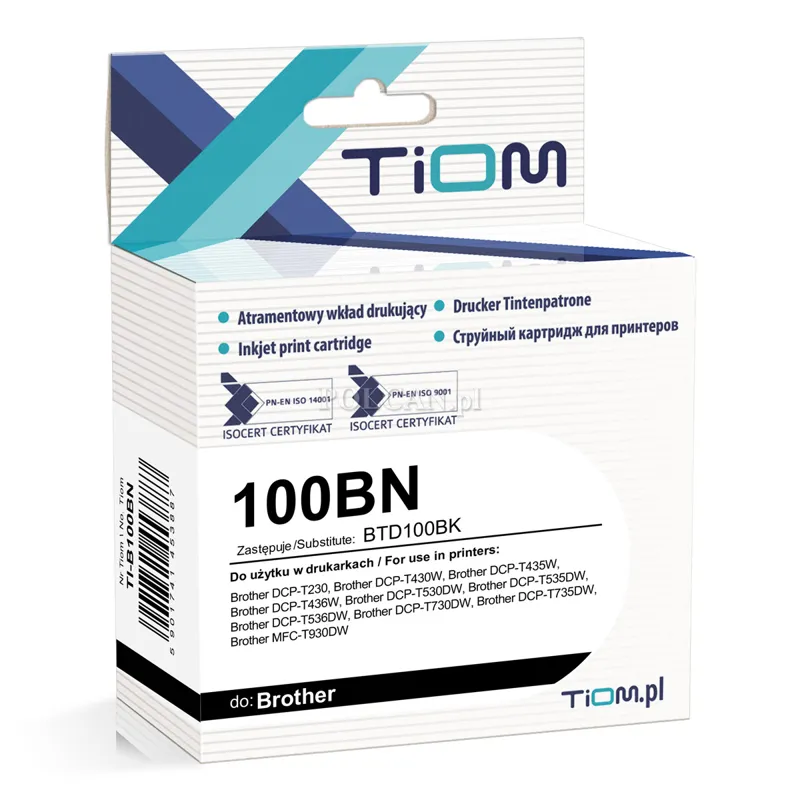 Tusz Tiom do Brother 100BN | BTD100BK | 100ml | black TI-B100BN