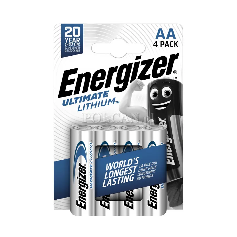Bateria Energizer Ultimate L91/ AA/4 szt. R6 bateria litowa 1,5V 7638900262643
