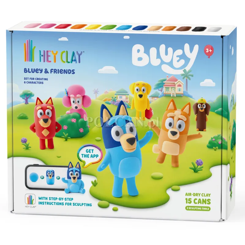 Hey Clay masa plastyczna Bluey 15 tub HCL15031CEE15
