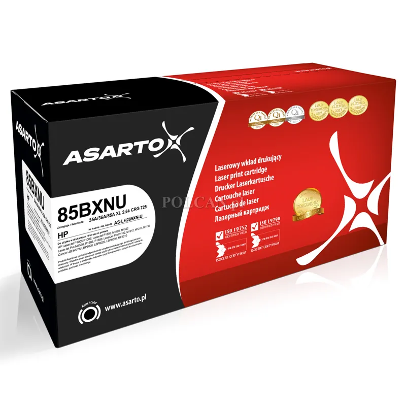 Toner Asarto do HP 85BXNU | CRG 725 | 2600 str. | black AS-LH285XN-U