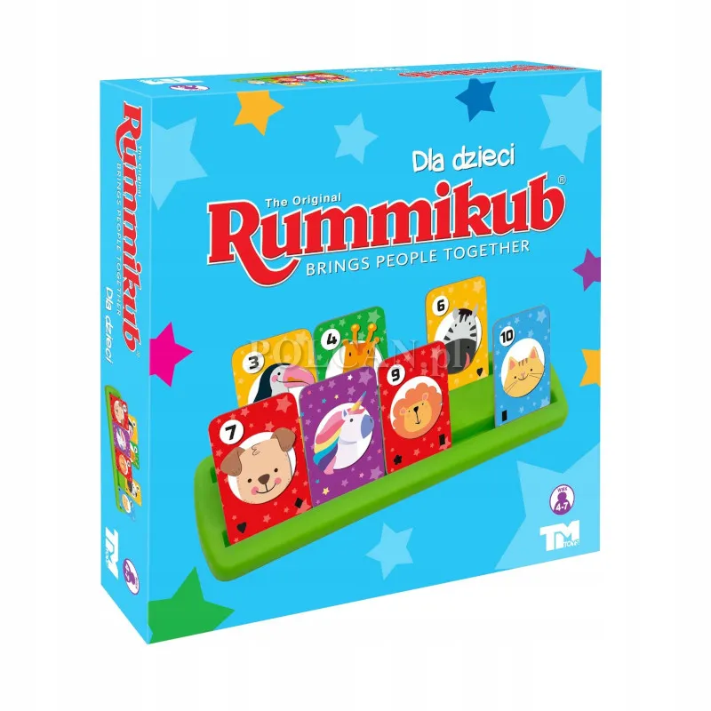 Rummikub gra wersja dla dzieci niebieska LMD1687