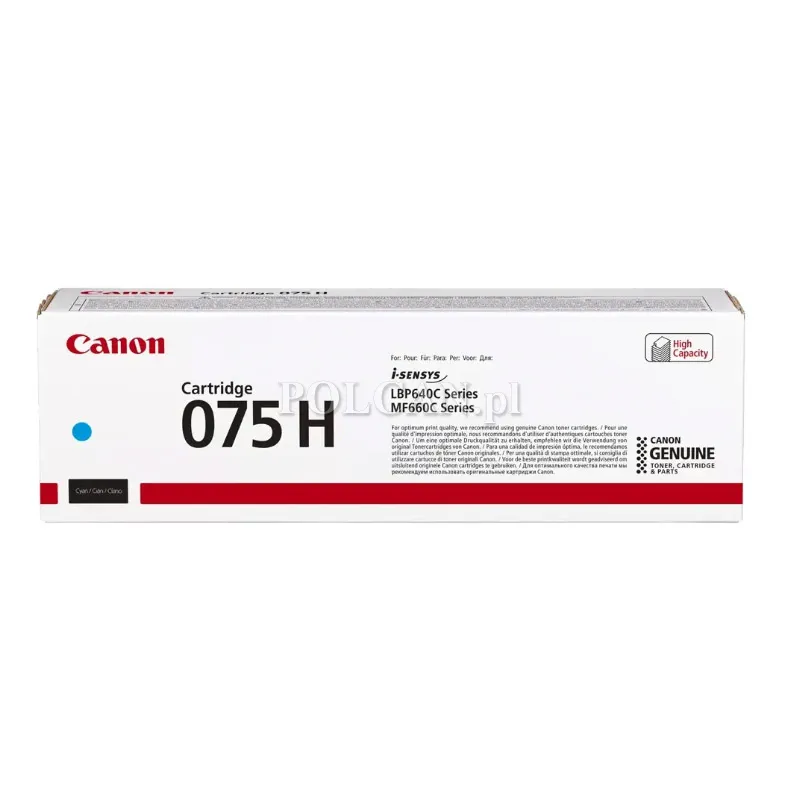 Toner Canon CRG-075HC do i-SENSYS MF667Cx | 2 500 str.| Cyan | high capacity 6368C002