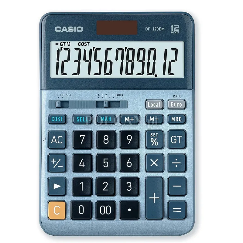 Casio kalkulator DF-120EM | biurowy | 12 miejsc | Niebieski DF-120EM