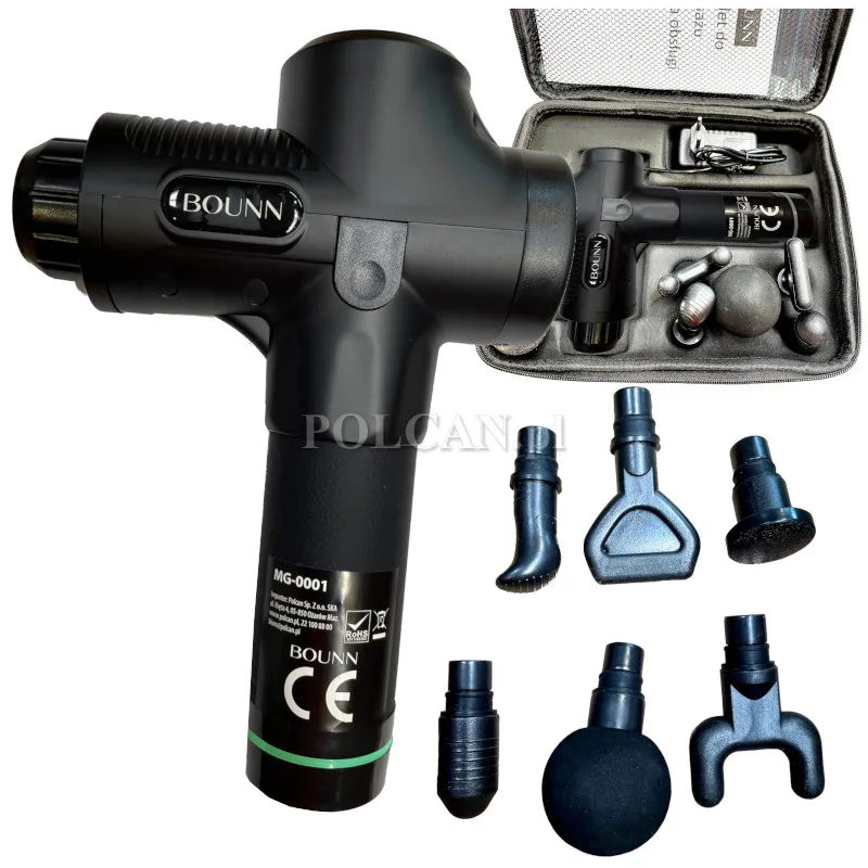 Pistolet do masa�u massage gun akumulatorowy czarny MG-0001