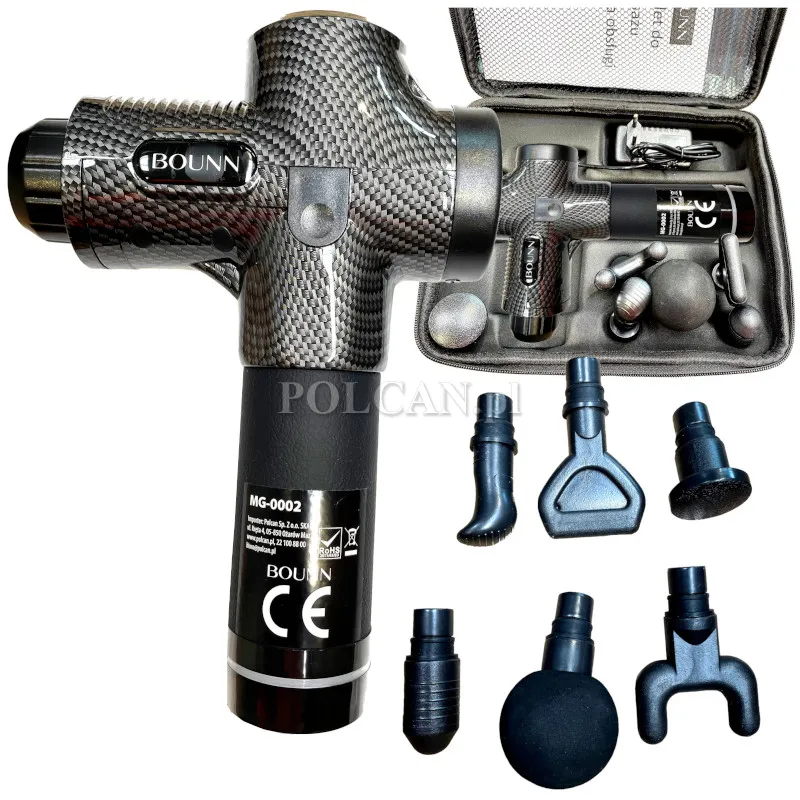 Pistolet do masa�u massage gun akumulatorowy carbon MG-0002