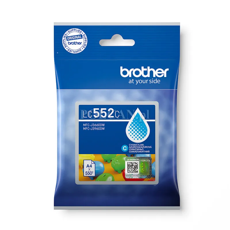Tusz Brother do MFC-J3960DW/MFC-J3660DW | 550 str. | cyan LC552C