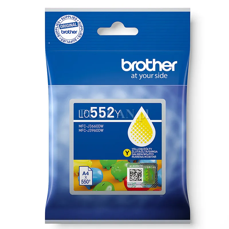 Tusz Brother do MFC-J3960DW/MFC-J3660DW | 550 str. | yellow LC552Y