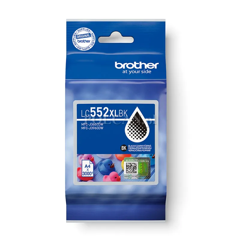 Tusz Brother do MFC-J3960DW/MFC-J3660DW | 3 000 str. | black  LC552XLBK