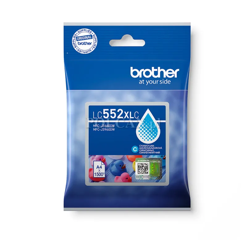 Tusz Brother do MFC-J3960DW/MFC-J3660DW | 1 500 str. | cyan LC552XLC