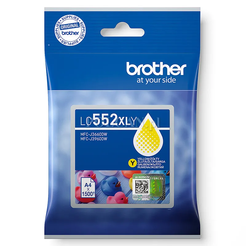 Tusz Brother do MFC-J3960DW/MFC-J3660DW | 1 500 str. | yellow LC552XLY