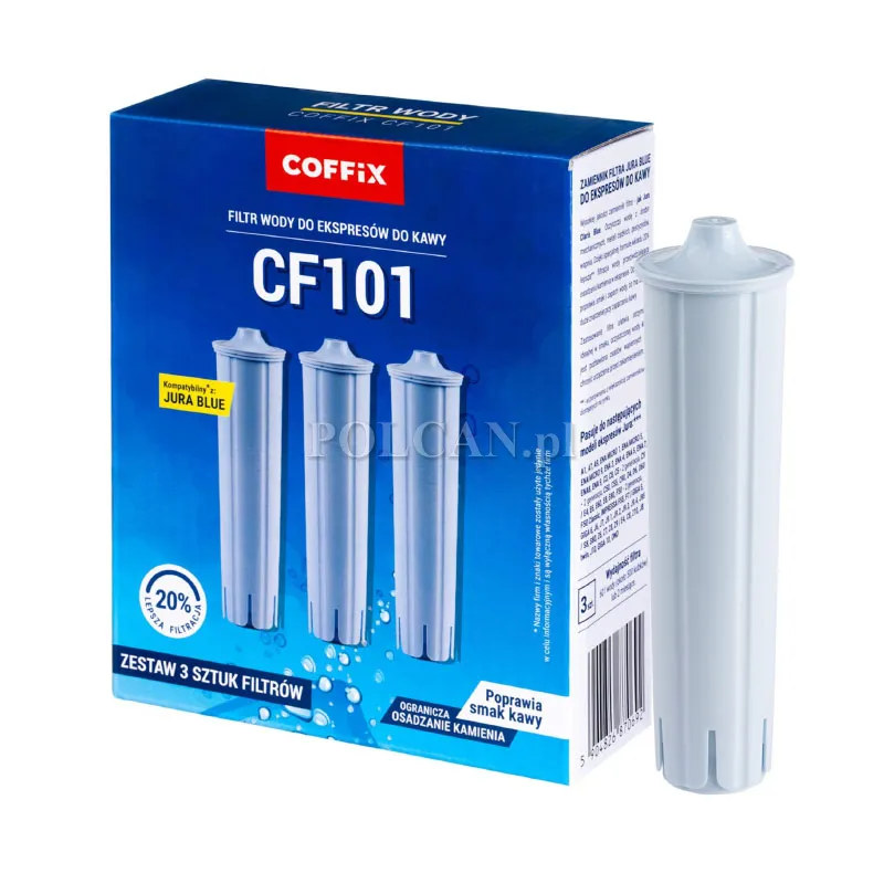 Filtry wody do ekspresu Coffix CF101 Jura Claris Blue Multipack 3 szt CF101-3