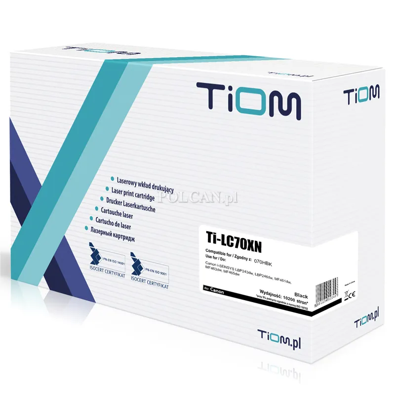 Toner Tiom do Canon 070HBK | 5640C002 | 10200 str. | black Ti-LC70XN