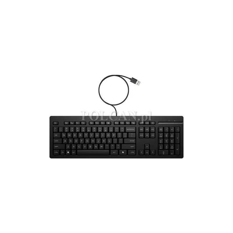 HP klawiatura 125 | przewodowa | USB | black AY2Y7AA