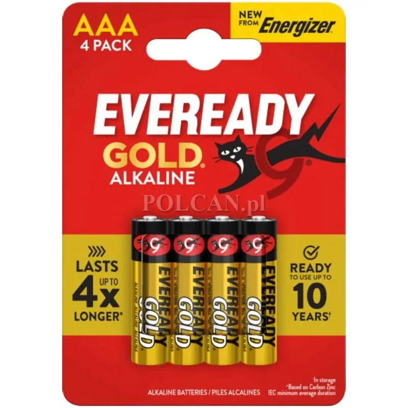 Bateria Eveready LR03/4BP Gold Alkaline 1,5V Alkaiczna / 4 szt. 7638900205930