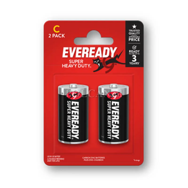 Bateria Eveready R14/2BP Heavy Duty 1,5V W�glowo-Cynkowa / 2 szt. 7638900083606