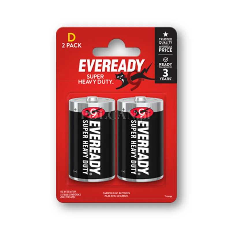 Bateria Eveready R20/2BP Heavy Duty 1,5V W�glowo-Cynkowa / 2 szt. 7638900083613