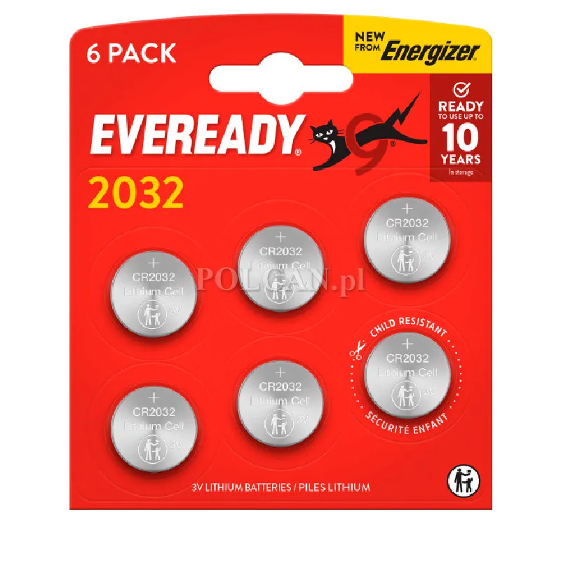Bateria Eveready 2032/6BP 3V Litowa / 6 szt. EVEREADY2032/6BP