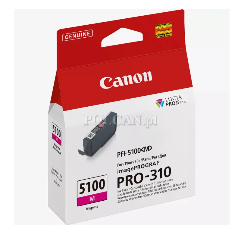 Tusz Canon PFI-5100 MG | 14,4ml | magenta 6954C001